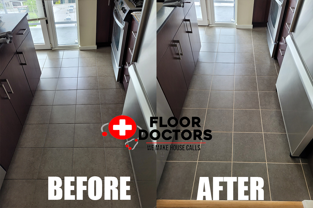 Modern Kitchen Tile before and after